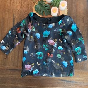Club Monaco floral blouse